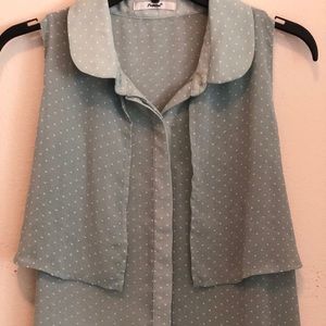 Papaya Dot Blouse